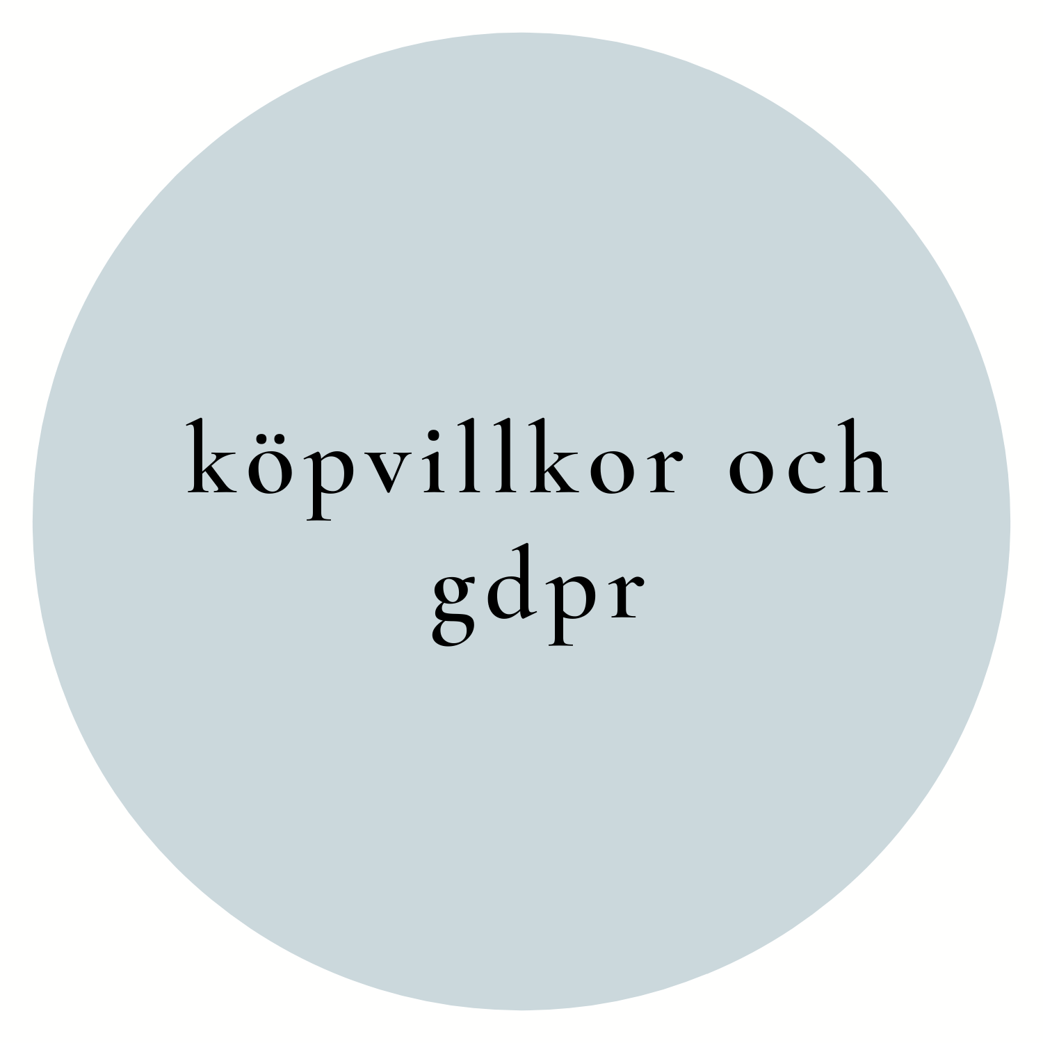Köpvillkor och GDPR