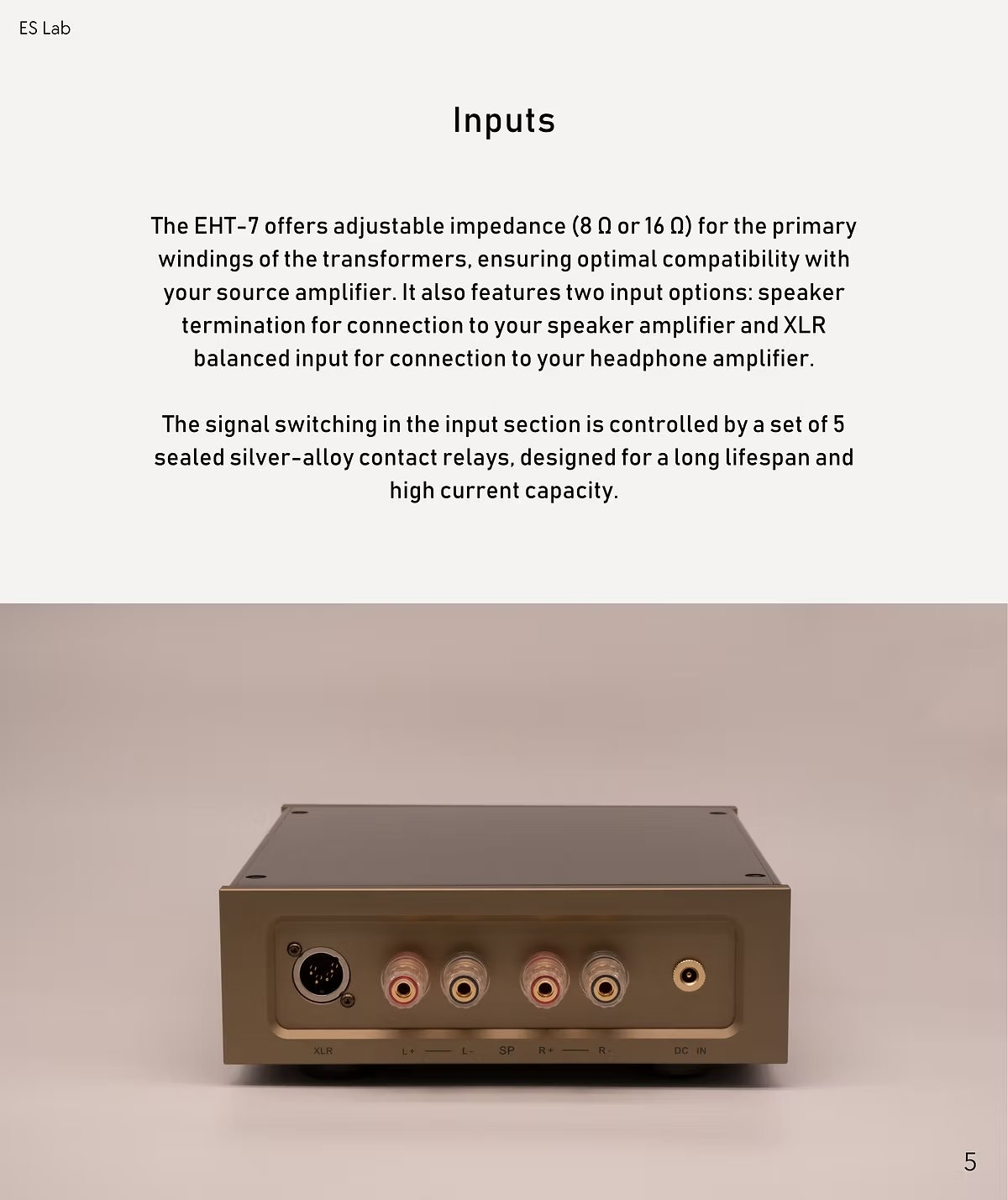 ES Lab EHT‑7 Electrostatic Headphone Energizer