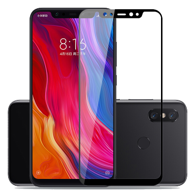 Remplacement for MI 8 SE Case Slim Tempered Glass Back Soft TPU Hybrid Bumper Seashell Pattern Cover Protective Shell with Xiaomi MI 8 SE Black Fantasydao Compatible 
