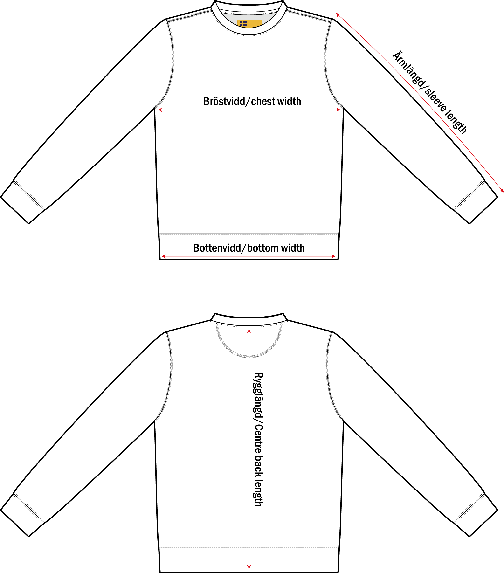 måttlista sweatshirt